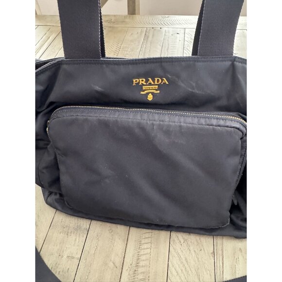 Prada Navy Blue Saffiano Leather Diaper Bag - Picture 3 of 12